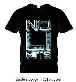 No Limits Typography Graphic T Shirt Design Vector