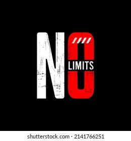 no limits typography for print t shirt
