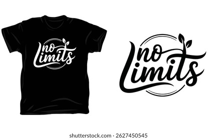  No Limits typography t shirt design