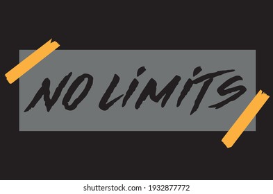 no limits typography t-shirt print design