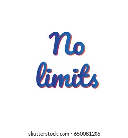 No Limits Vector Banner Tshirt Design Stock Vector (Royalty Free ...