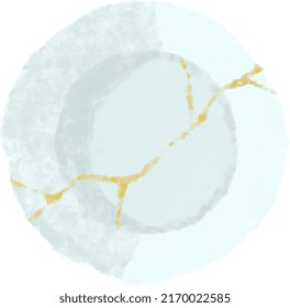 No line drawing illustration of plate Kintsugi. We also sell vectors.