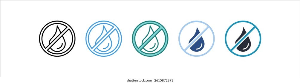 No Liquid Icon In Different Style Vector