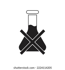 No liquids toxic sign. prohibition of chemical additives vector sign. isolated on white background. vector illustration