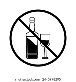 no liquor area warning vector icon