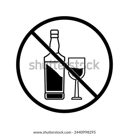 no liquor area warning vector icon