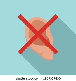 No listen teen problem icon. Flat illustration of No listen teen problem vector icon for web design