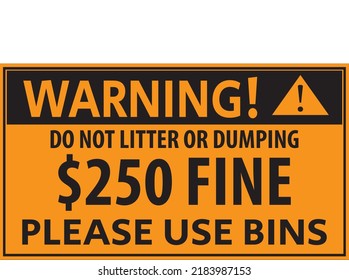 No litter or dumping sign vector