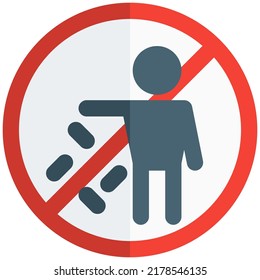 No littering of discarded items at restaurant