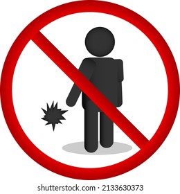 no littering, do not throw garbage, vector illustration, icon, sign, symbol