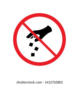 No Littering Icon. Do Not Litter, Keep Clean or No Throw  Illustration As A Simple Vector Sign & Trendy Symbol for Design and Websites, Presentation Media and Attention Sticker.