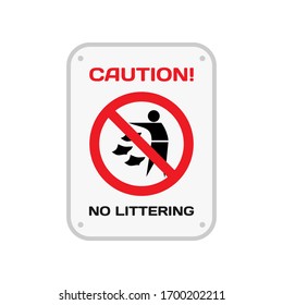 No Littering Icon Environment Theme Social Stock Vector (Royalty Free ...