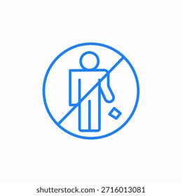 no littering icon sign vector
