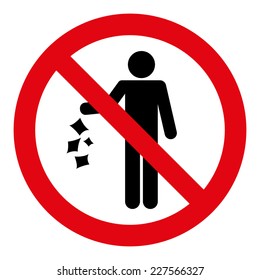 No Littering Sign