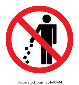 No Littering Sign