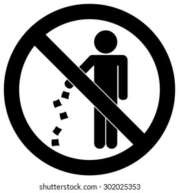 No Littering Sign