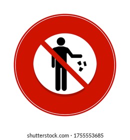 No littering sign, Do not litter prohibited