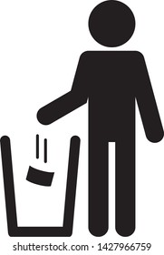 no littering sign logo vector