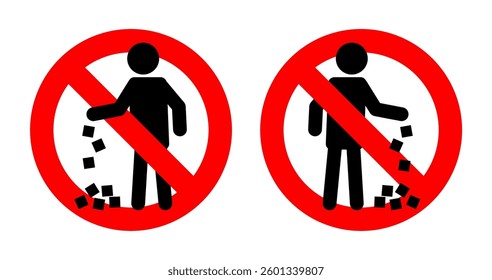 No littering sign. No trash prohibition.
