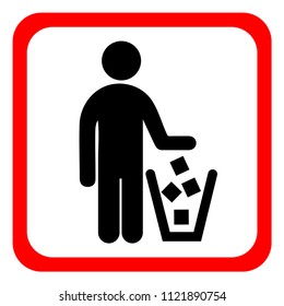 No littering sign in vector
