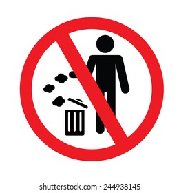 No littering sign vector   