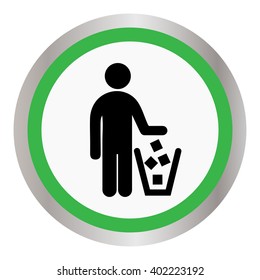 No littering sign in vector