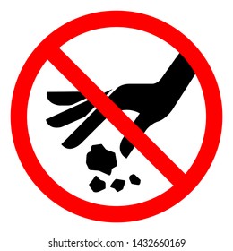 No Littering Symbol Sign, Vector Illustration, Isolate On White Background Label .EPS10