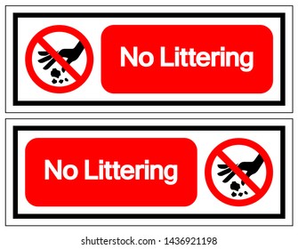 No Littering Symbol Sign, Vector Illustration, Isolate On White Background Label .EPS10