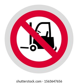 No loader forbidden sign, modern round sticker, vector illustration for your design