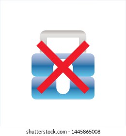 no lock icon password key symbol vector