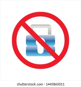 no lock icon password key symbol vector