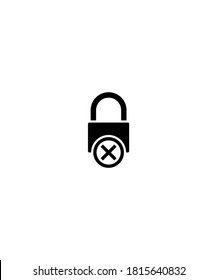 sin icono de bloqueo,mejor icono plano del vector.