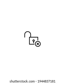 no lock icon,vector best line icon.