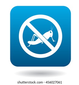 No locust sign icon in simple style on a white background