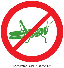 No locust sign vector illustration