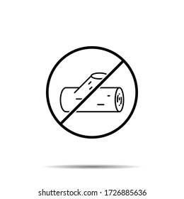Kein Protokollsymbol Einfache dünne Linie, Konturvektor für Herbstverbot, Verbot, Embargo, Widerspruch, Verbotssymbole für ui und ux, Website oder mobile Anwendung