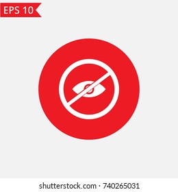 No look eye icon Vector.