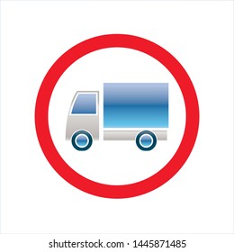 no lorry icon no truck symbol vector