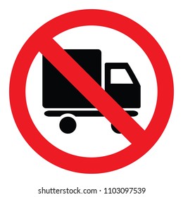 no lorry vector icon