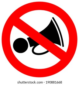 No loud sound sign