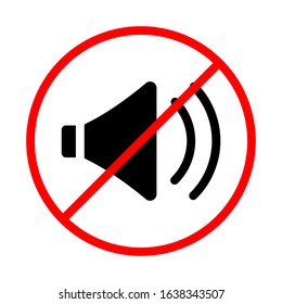 no loudspeaker icon with a white background eps 10 vector