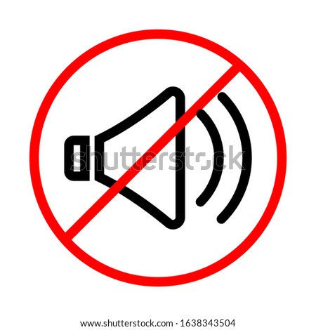 no loudspeaker icon with a white background eps 10 vector