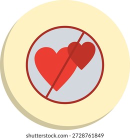 No love Flat Circle Style Icon