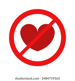 No love icon illustrated in vector