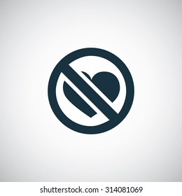 no love icon, on white background