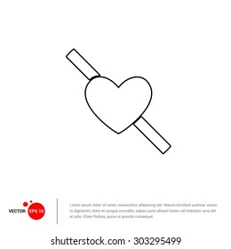 No Love icon - Vector Illustration