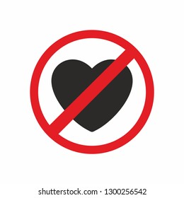 No love sign vector