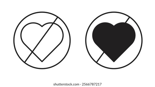 No love signs vector illustration pack