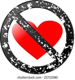 No love symbol VECTOR