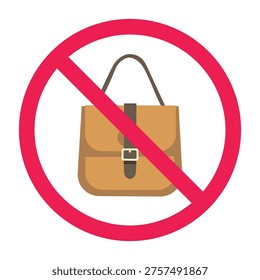 No luggage sign, do not carry bag symbol, no bag sign, luggage prohibited symbol